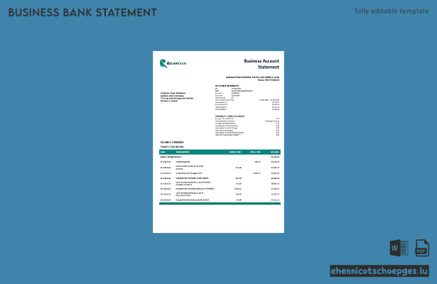 Raven-Unternehmenserklärung (Word- und PDF-Format) – 1 Beispielvorschau
